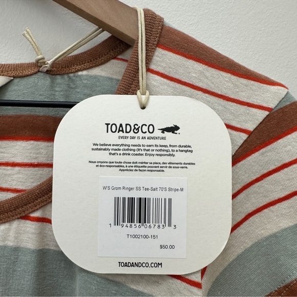Toad & Co Women’s Short Sleeve 70s Stripe - Picture 4 of 7